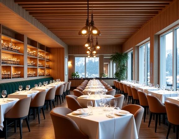 Das neu gestaltete Interieur des Restaurants Bergzauber.
