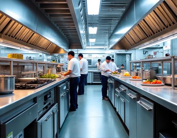 Die neue, effiziente Küche von Urban Eats in Zürich.